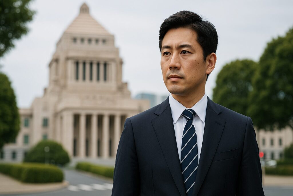 国会審議活性化法の概要を示す国会議事堂での審議風景