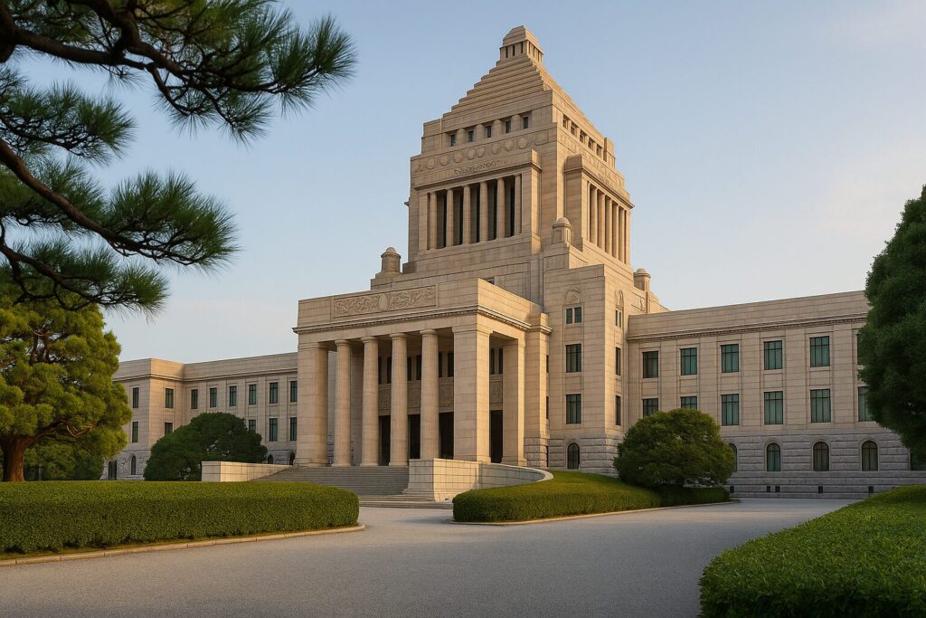 国会の権限の種類を示す法案審議のイメージ