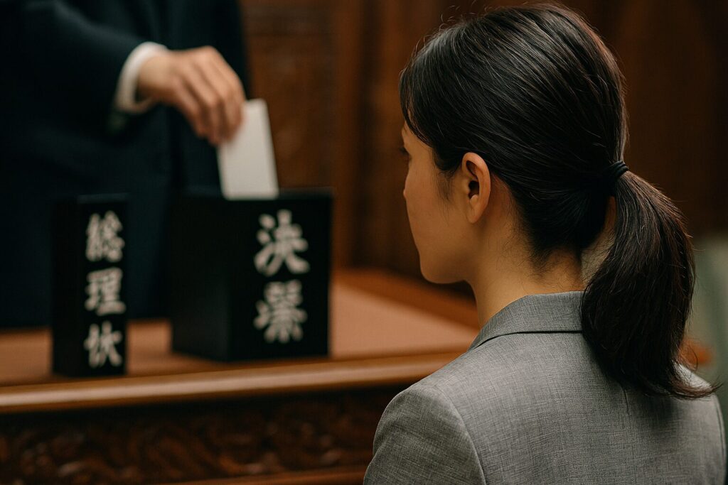 総理大臣の決選投票とは｜仕組みを視覚的に示すイメージ