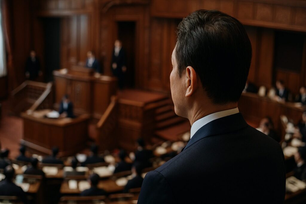 常会の開会式と国会審議の進行イメージ