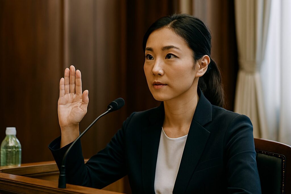 証人喚問の手続きと実施条件を表す国会内部のイメージ