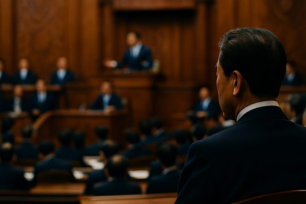 内閣不信任の基本的な仕組みを示すイメージ