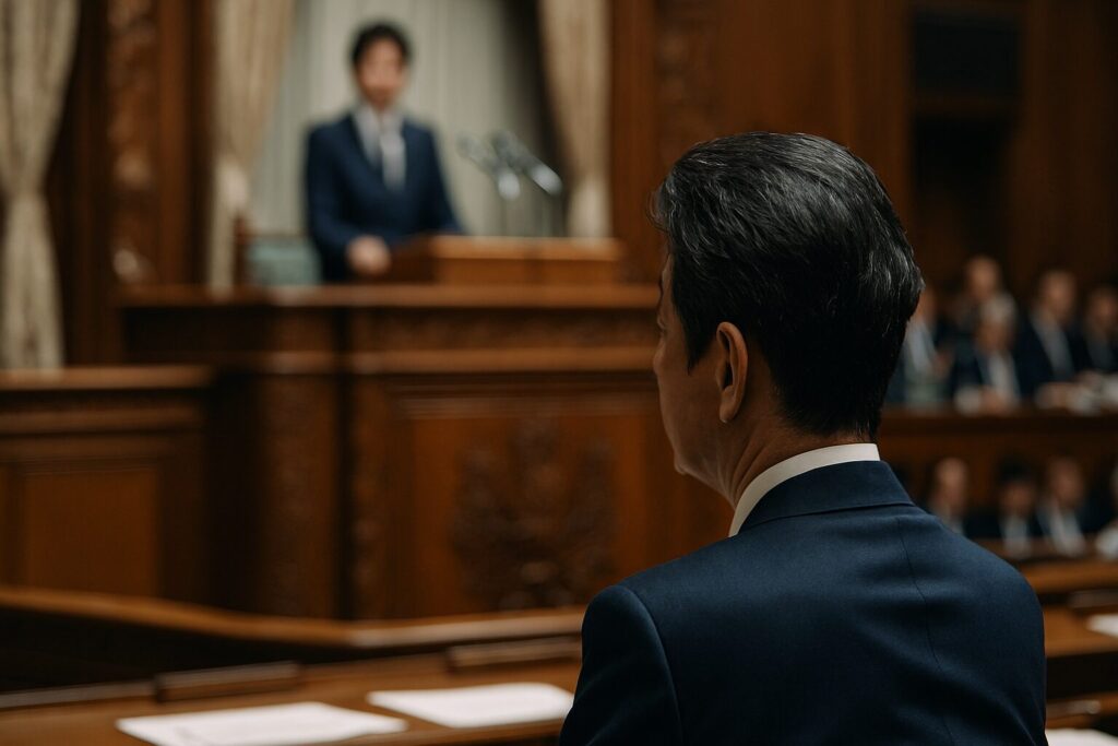 内閣不信任案の全体像をイメージした国会議事堂の写真