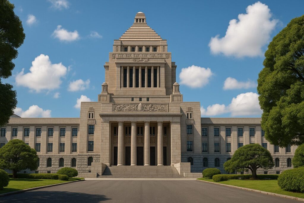 国政と地方政治（県政・市政）の違いを示すイメージ