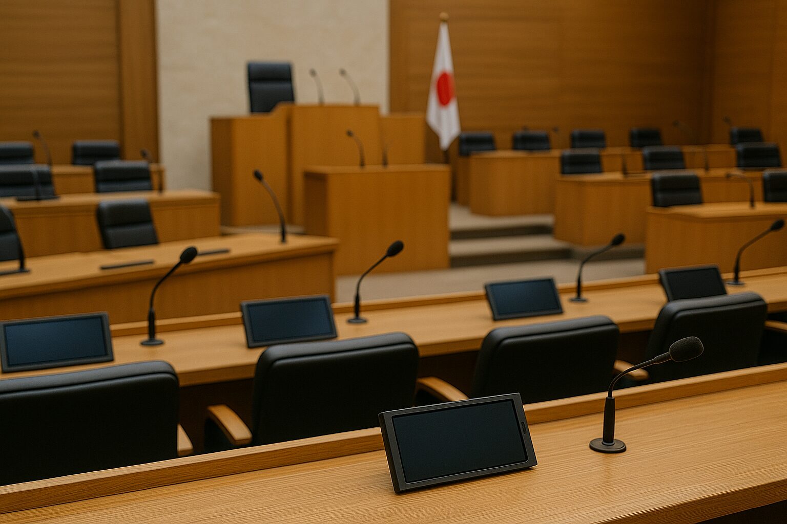 会派入りとはを表す日本の議場