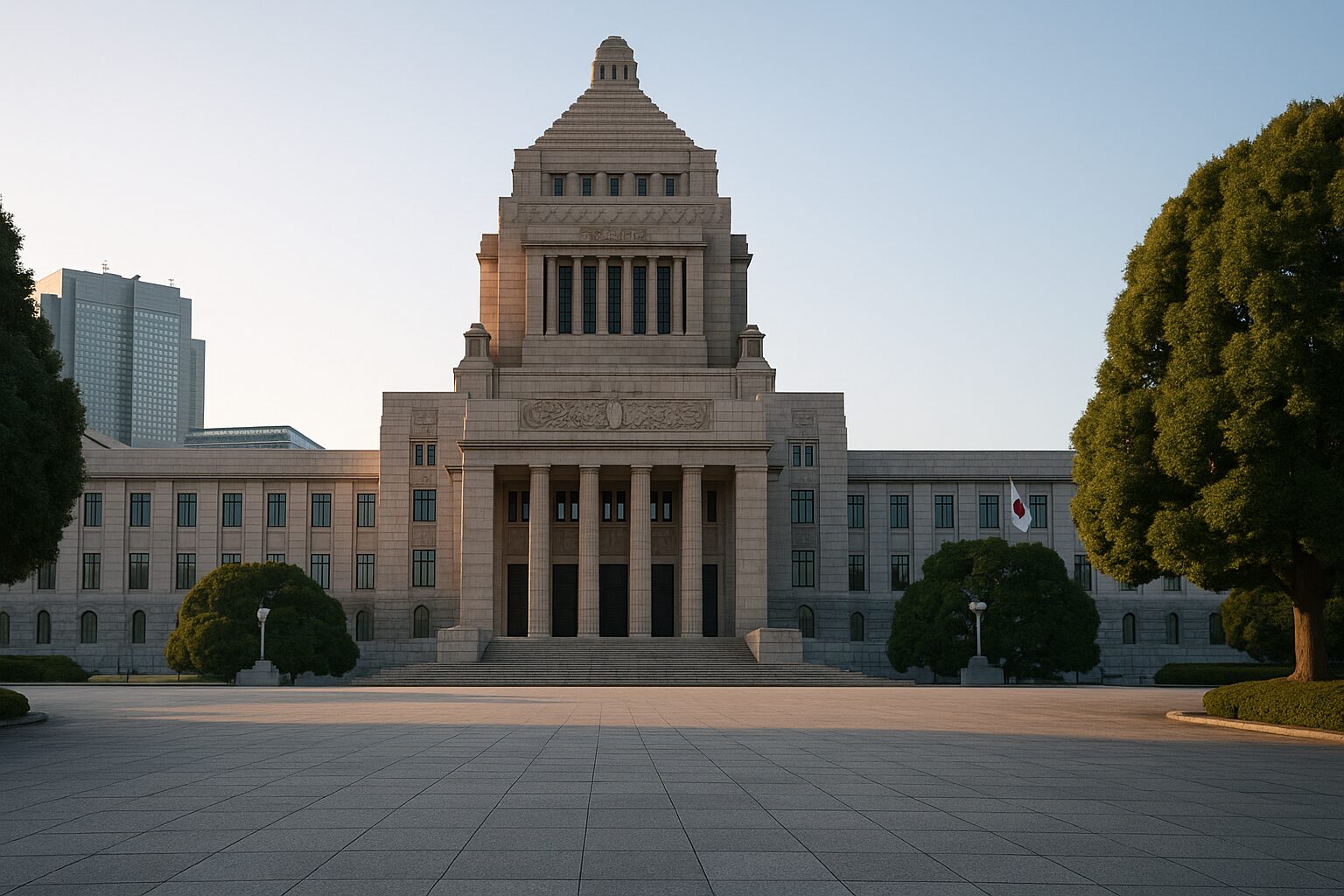 国会議員 無所属を象徴する議事堂正面