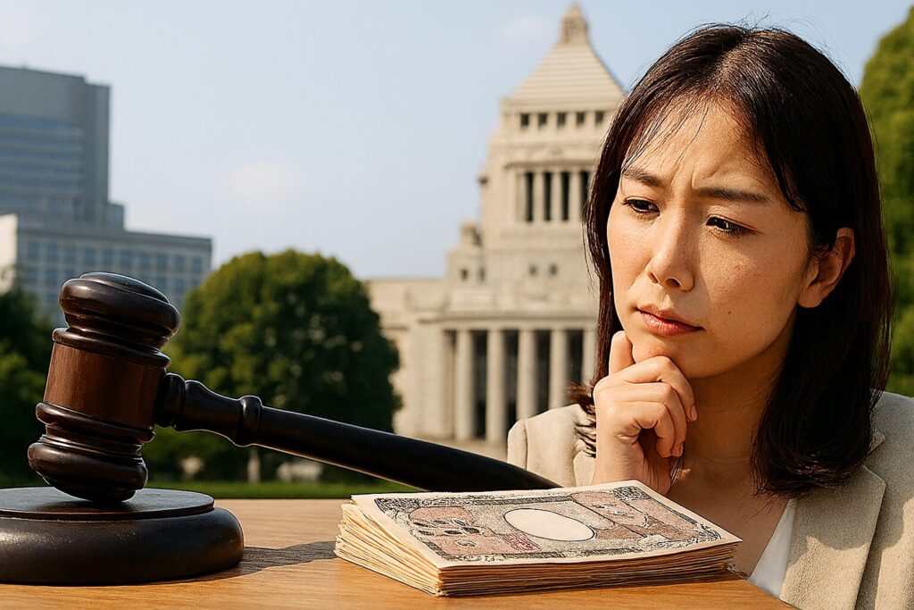 不交付団体のメリットとデメリットを俯瞰する概念イメージ