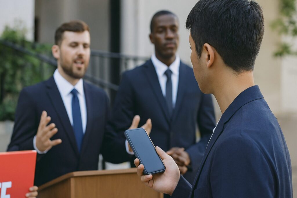ネット選挙運動でやってはいけないこと投票机とスマホ