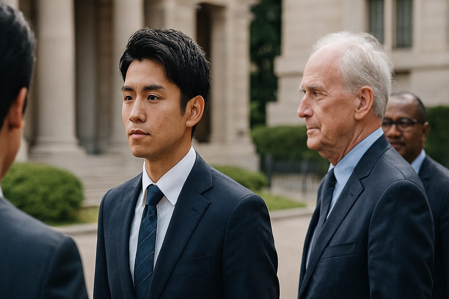 国会議員最年少現役の後ろ姿