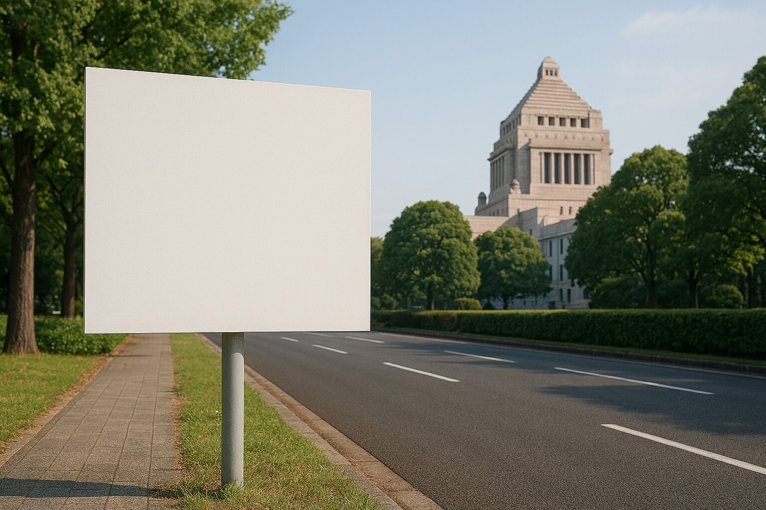 参議院比例選挙区を象徴する国会議事堂