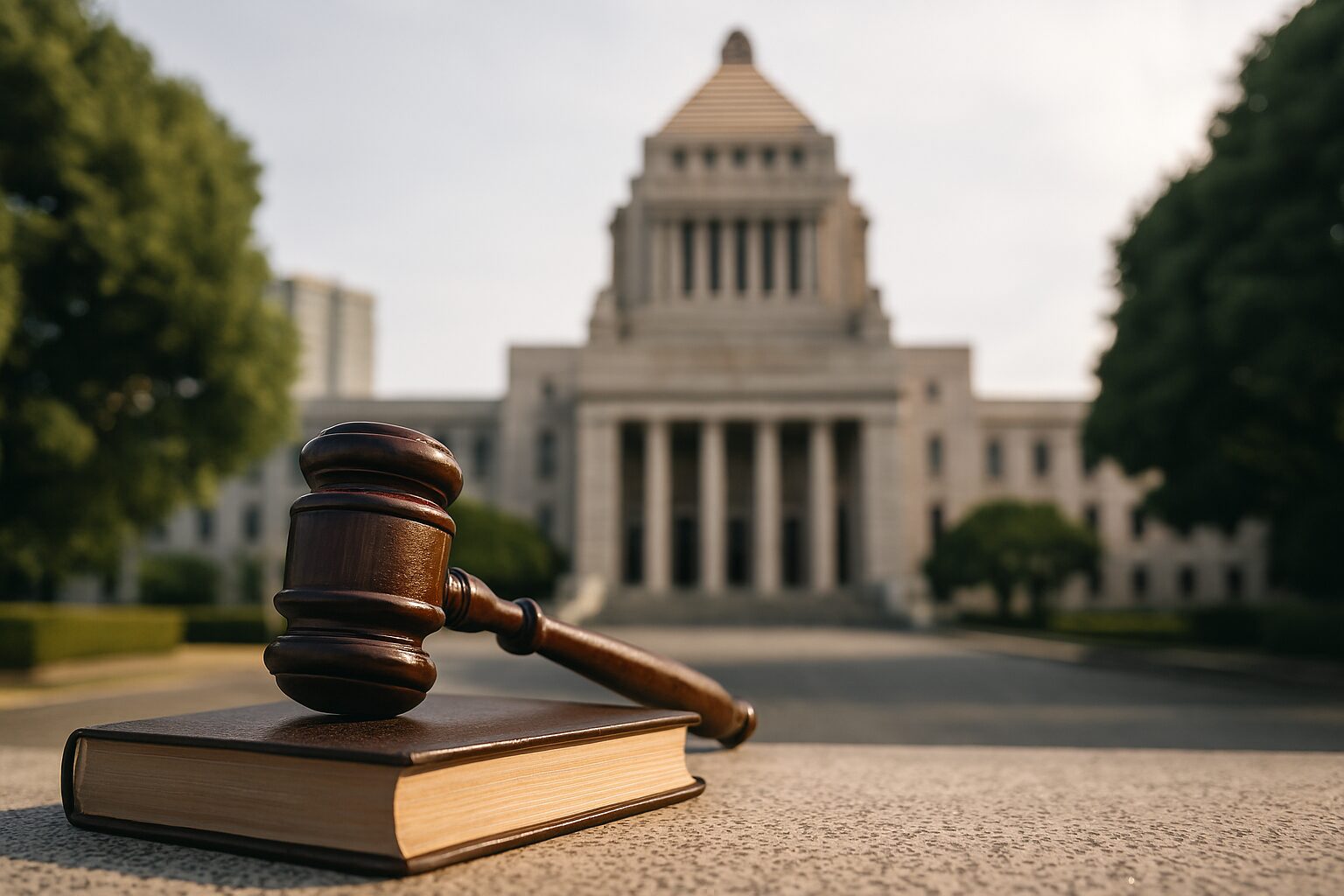 行政の役割を象徴する公共施設と自然光