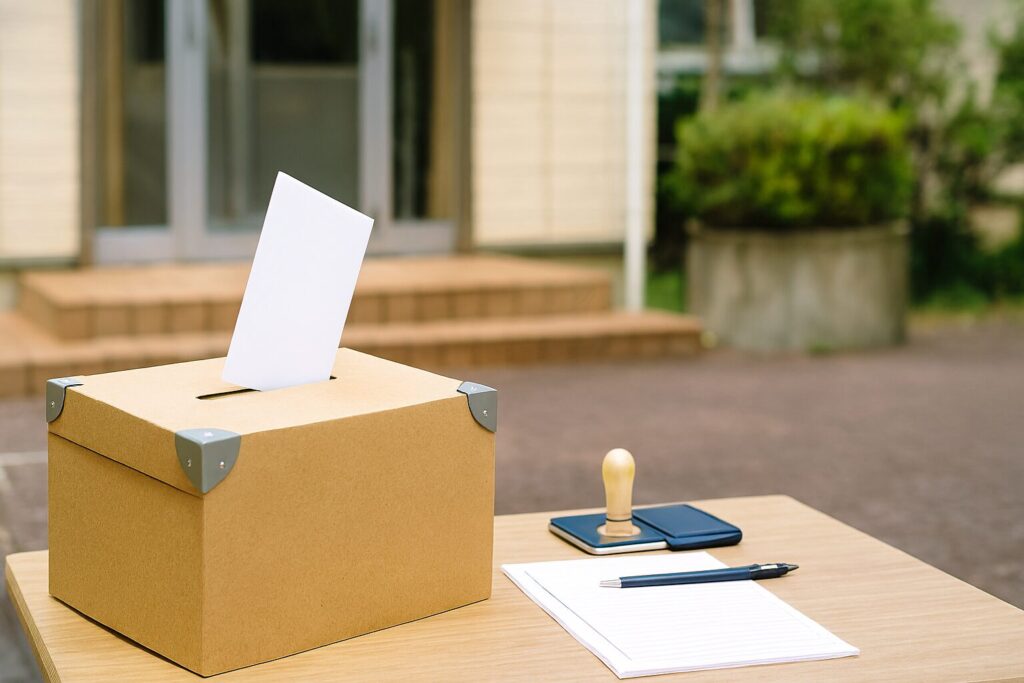 参議院選挙の仕組みを図で説明するイメージ