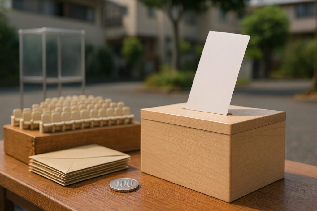 国会前で選挙 議席とはを考える女性