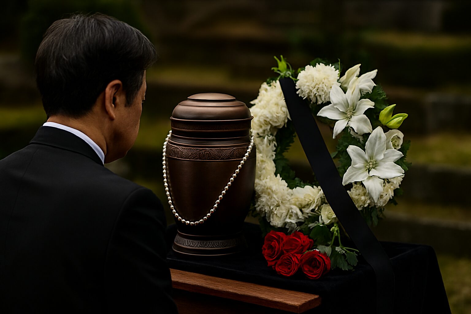 薨去と崩御違いを静かに見つめる男性