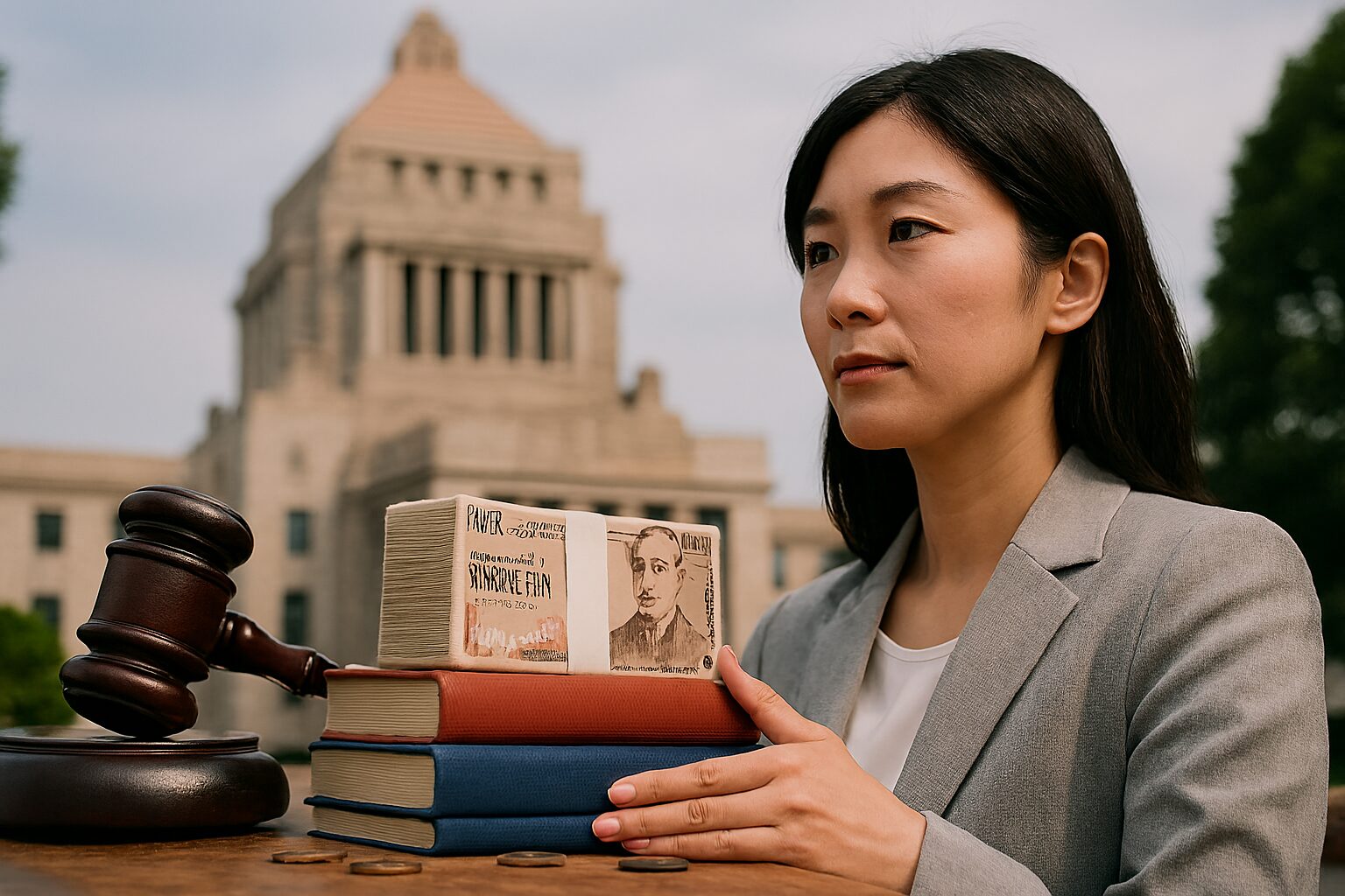 議員立法ランキング歴代を象徴する国会議事堂と日本人女性