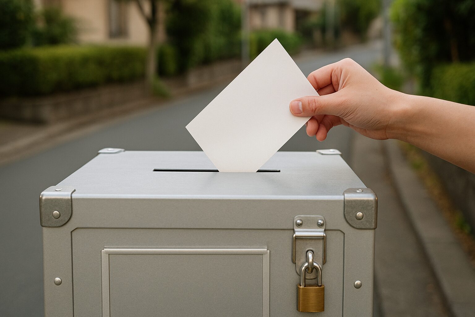 都議会議員選挙 選び方を象徴する投票箱