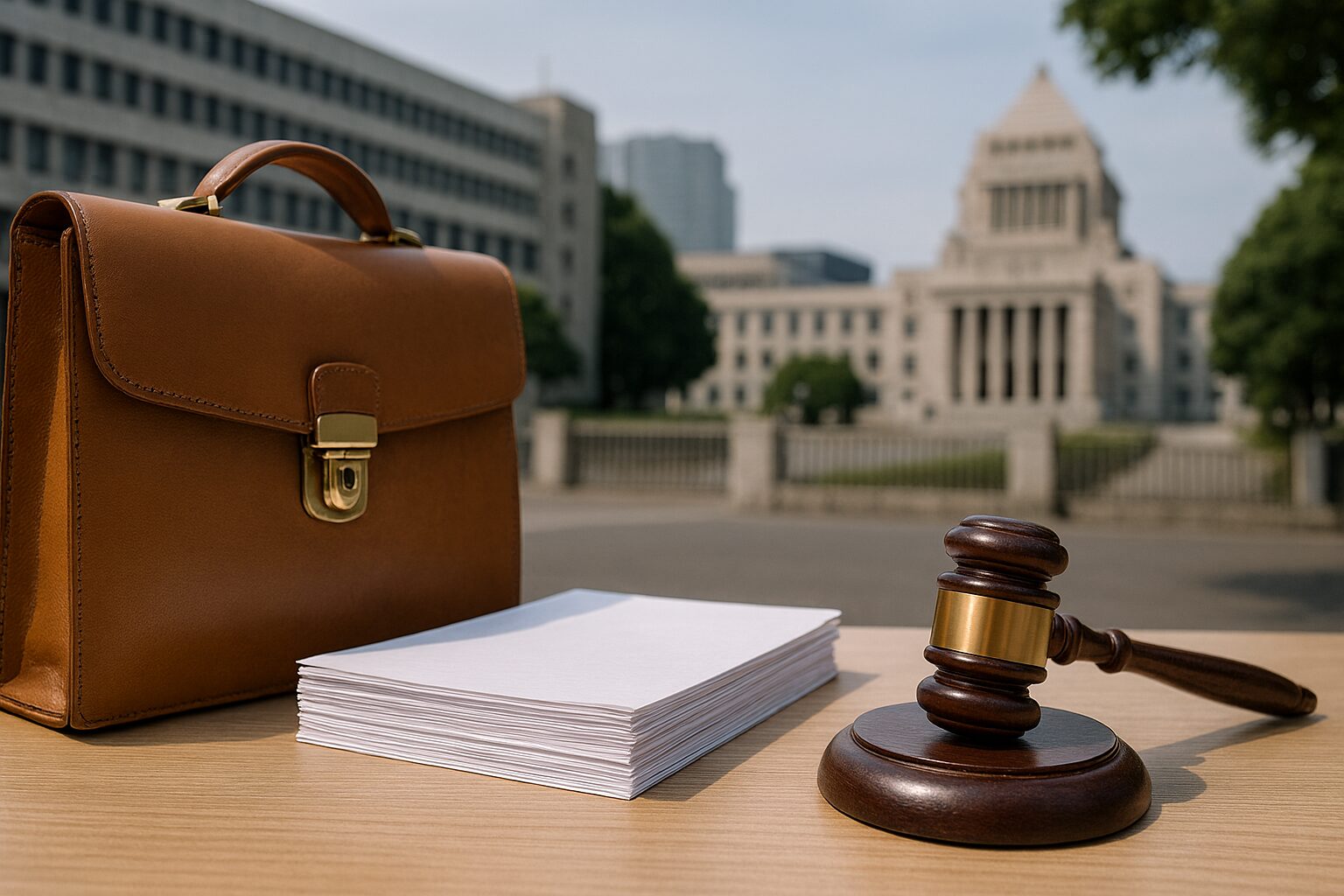 都議会議員立候補要件を象徴する庁舎と公的資料