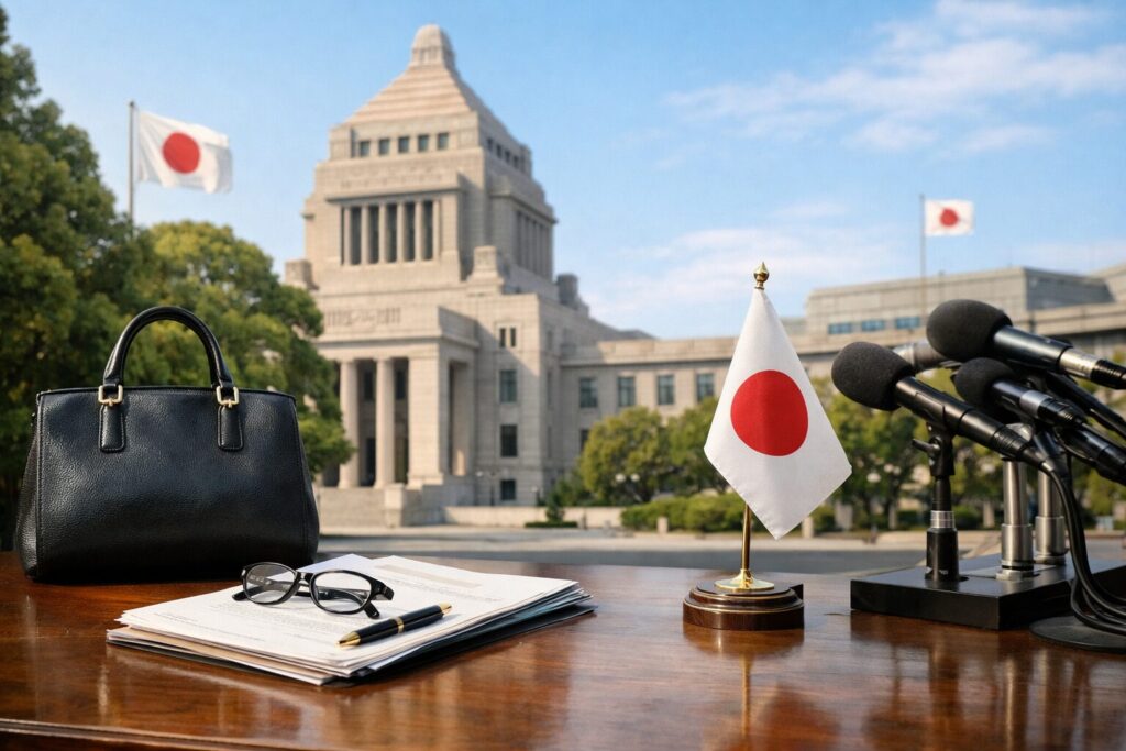 国会関連の資料が整えられた机