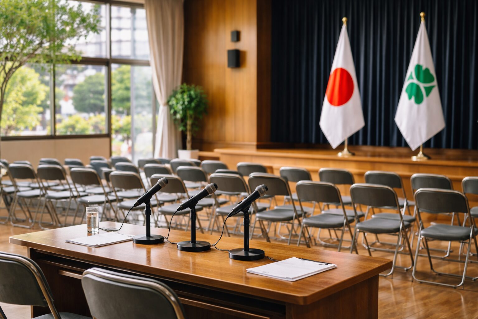 自民党タウンミーティング会場の様子