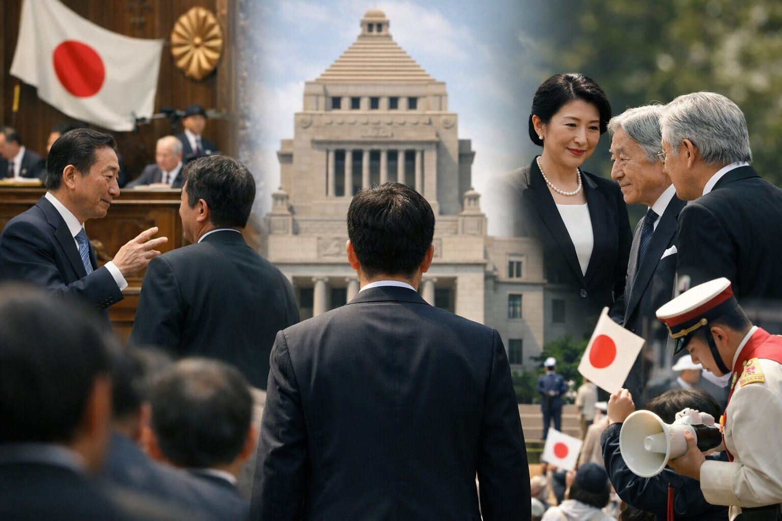 民主主義指数を示す日本人男性