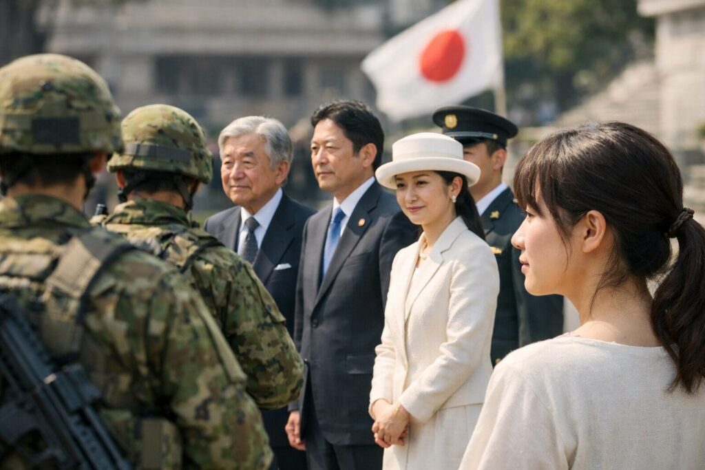 兵役のある国で訓練に参加する日本人女性の姿