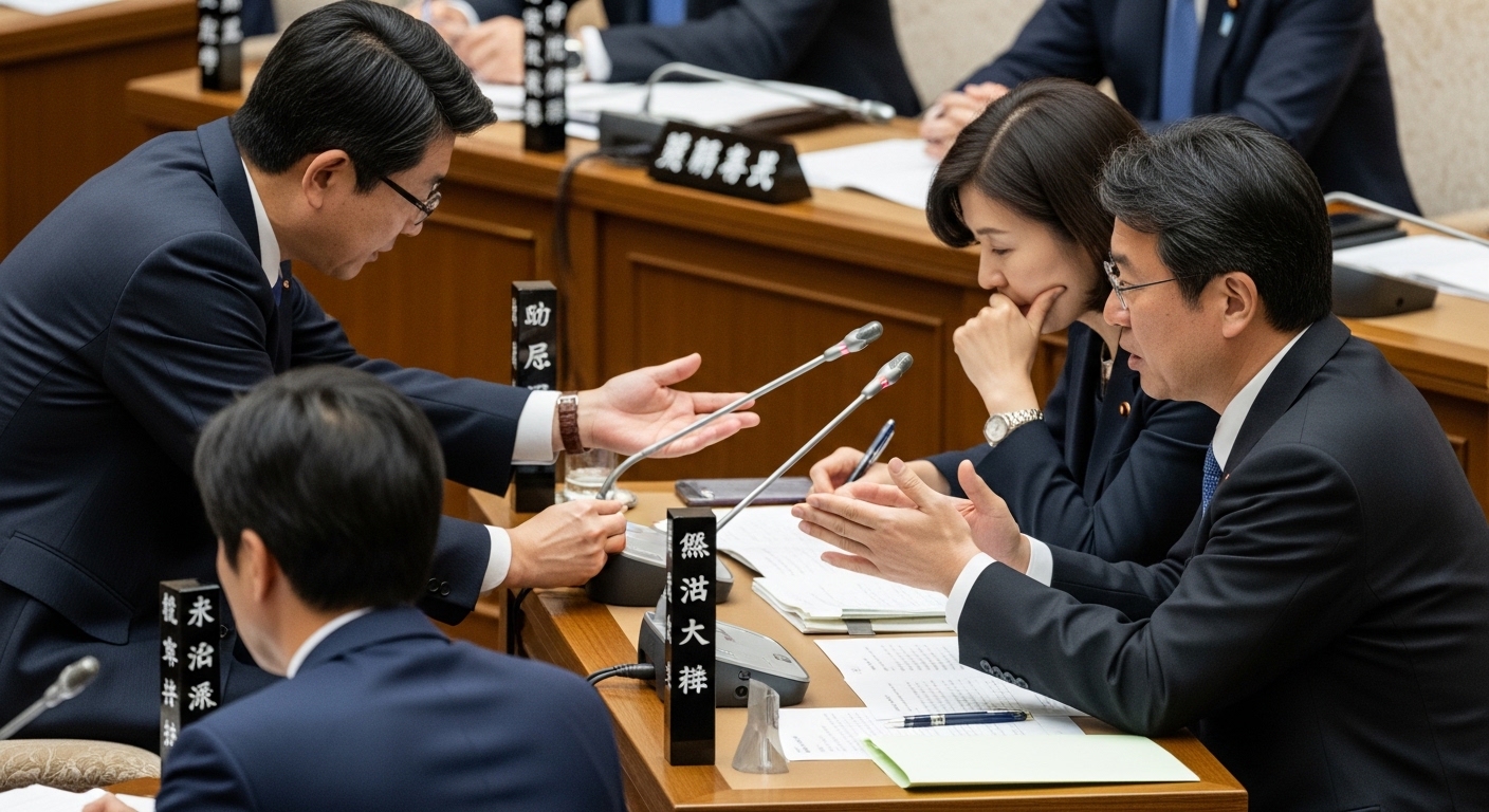 日本人女性が今後の戦略を検討する場面