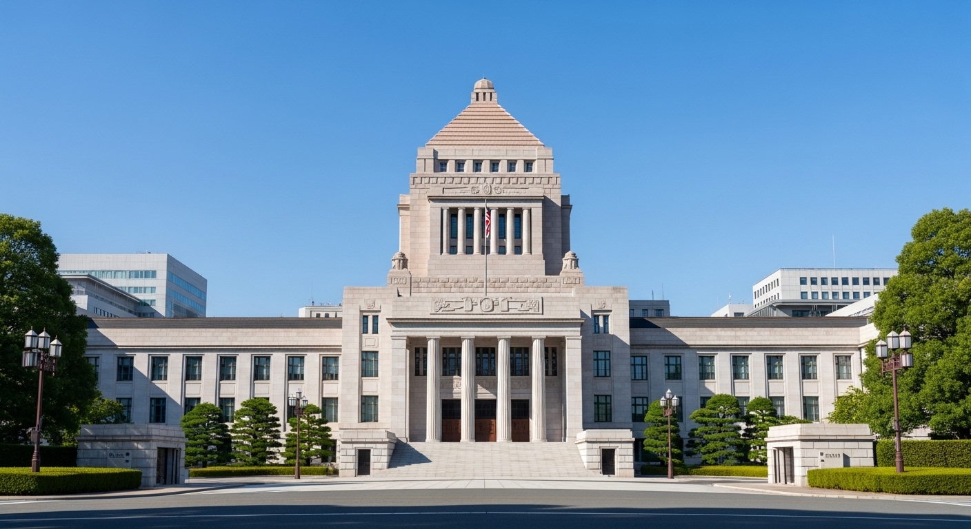 政治会見と政策説明の様子