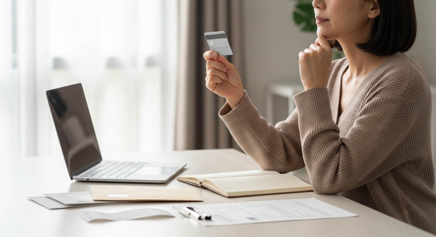 日本人女性が固定資産税をカードで支払う流れ