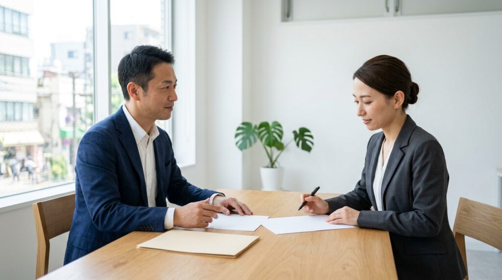 知的財産権保護と生成AI台頭をテーマに、法制度や技術革新の関係性を象徴的に表現したイメージ画像